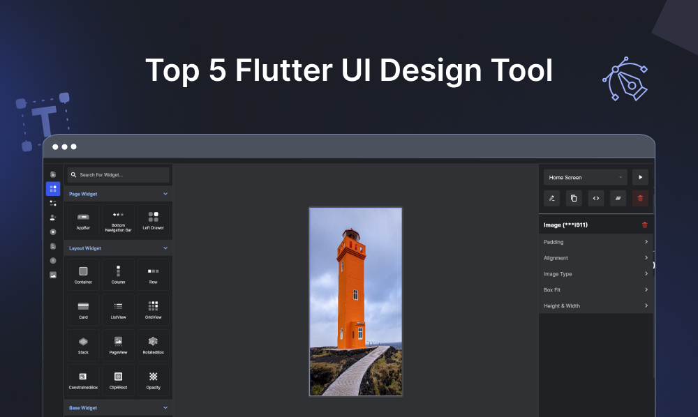Top 5 Flutter UI Design Tool | Iqonic Design